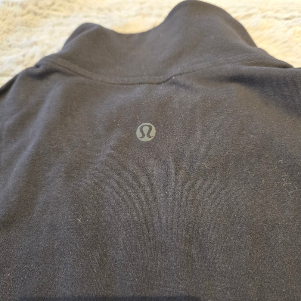 Lululemon Mens Quarter Zip Pullover Long Sleeve Shirt Black Mock Neck Medium‎ - Picture 4 of 5